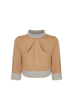 Crop pull in cashmere e double jersey